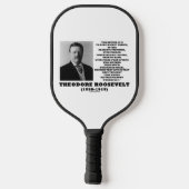 Theodore Roosevelt Dare Mighty Things Advice Quote ピックルボールラケット (裏面)
