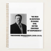 Theodore Roosevelt No Man Justified In Doing Evil プランナー手帳 (正面)