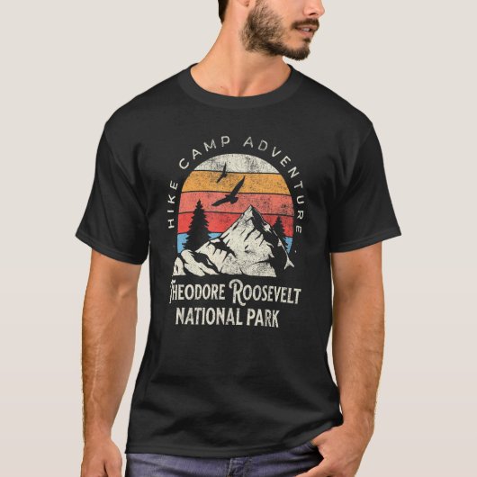 Theodore Roosevelt North Dakota Nature Hike Outdoo Tシャツ (正面)