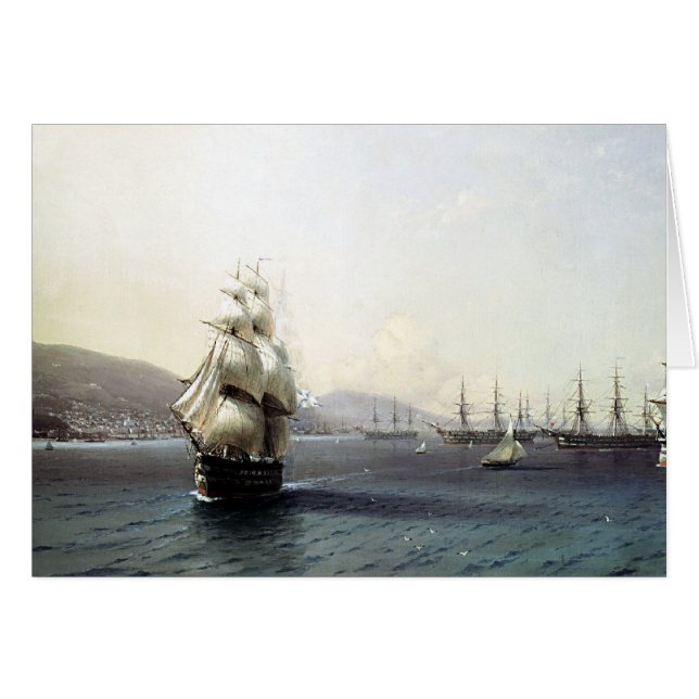 Theodosiaの湾の黒海の艦隊 (正面横)