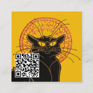 Theophile Steinlen - Le Chat Noir - QRコード スクエア名刺