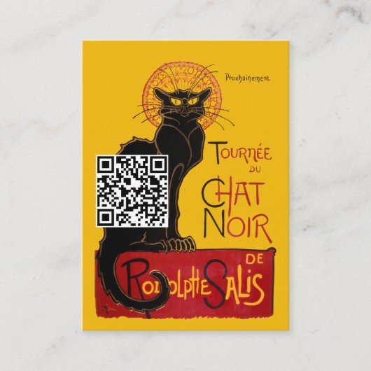 Theophile Steinlen - Le Chat Noir - QRコード 名刺 (正面)