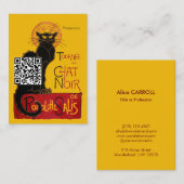 Theophile Steinlen - Le Chat Noir - QRコード 名刺 (正面/裏面)