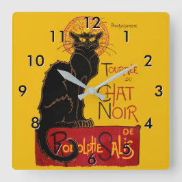 Theophile Steinlen - Le Chat Noir Vintage スクエア壁時計