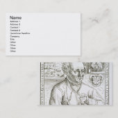 Theothrastus Paracelsus (1493-1541年)のポートレート、c 名刺 (正面/裏面)