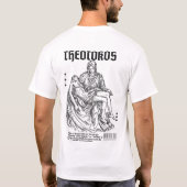 "Theotokos" Mary, Christian faith based  Tシャツ (裏面)