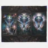 Thera Queen Fractal Trilogy 2XFrame フリースブランケット (正面(横))