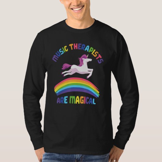 Therapist Are Magical   Unicorn Music Therapist Tシャツ (正面)