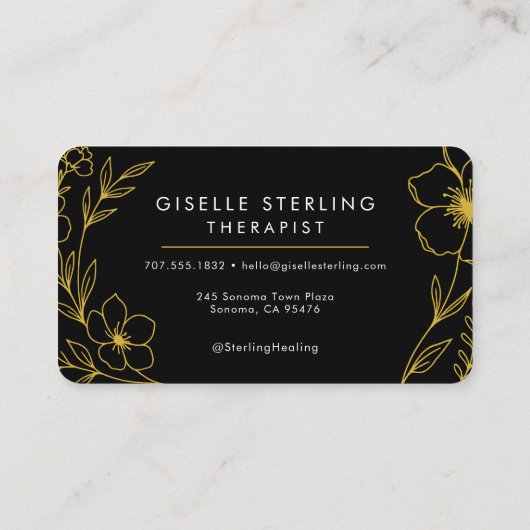 Therapist Botanical Professional 名刺 (裏面)