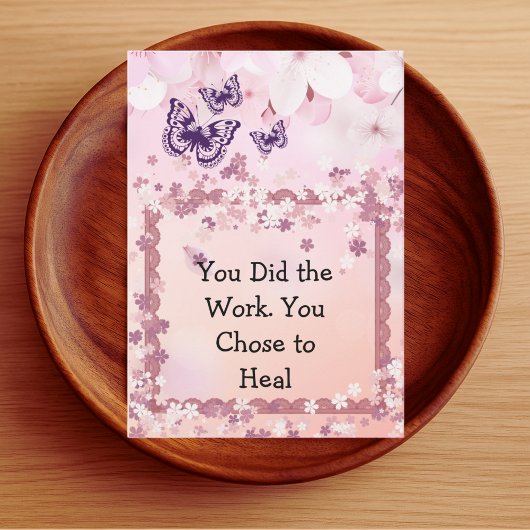 Therapist Client Thank You – Pink Empowerment Card サンキューカード