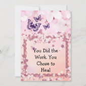Therapist Client Thank You – Pink Empowerment Card サンキューカード (正面)