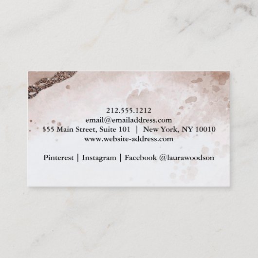 Therapist Counselor Abstract Watercolor Shapes 名刺 (裏面)