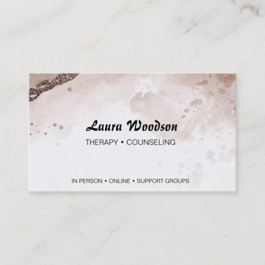 Therapist Counselor Abstract Watercolor Shapes 名刺 (正面)