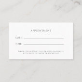 Therapist Counselor Business & Appointment Card 名刺 (裏面)