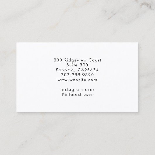 Therapist Counselor Serene Abstract Watercolor 名刺 (裏面)