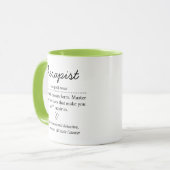 Therapist Definition Mug, Inspirational Mental Hea マグカップ (正面左)