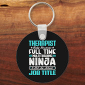 Therapist Job Title Profession Career Therapy  キーホルダー (裏面)