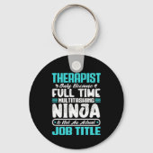 Therapist Job Title Profession Career Therapy  キーホルダー (裏面)
