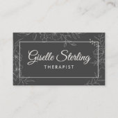 Therapist Mental Health Floral Botanical 名刺 (正面)