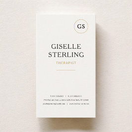 Therapist Mental Health Minimalist Professional  名刺