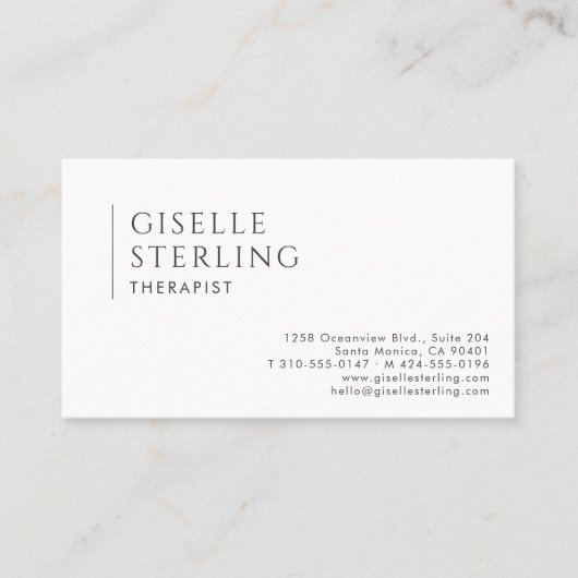 Therapist Modern Professional QR Code 名刺 (正面)