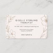 Therapist Psychologist Floral 名刺 (裏面)