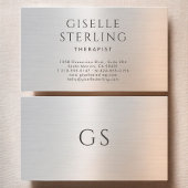 Therapist Psychologist Metallic 名刺