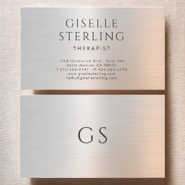 Therapist Psychologist Metallic 名刺