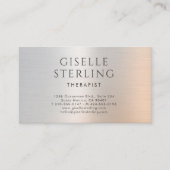 Therapist Psychologist Metallic 名刺 (正面)