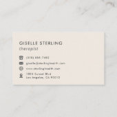 Therapist Psychologist Modern Minimalist  名刺 (裏面)