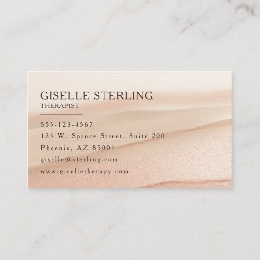 Therapist Psychologist Terracotta 名刺 (裏面)