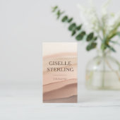 Therapist Psychologist Terracotta Modern 名刺 (スタンド正面)