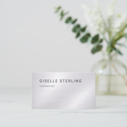 Therapist Silver Metallic Professional 名刺 (スタンド正面)