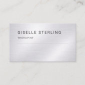 Therapist Silver Metallic Professional 名刺 (正面)