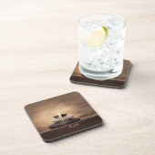 Therapist Zen Stones, Gold Tree Silhouette Brown コースター (右側)