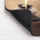 Therapist Zen Stones, Gold Tree Silhouette Brown マウスパッド (コーナー)