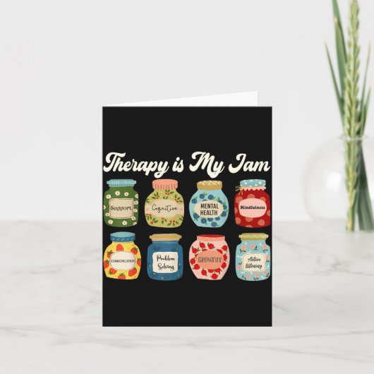 Therapy Is My Jam Therast Counselor Mental Health  カード (正面)