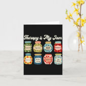 Therapy Is My Jam Therast Counselor Mental Health  カード (黄色い花)