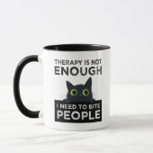 Therapy Is Not Enough - I Need To Bite People マグカップ (左)