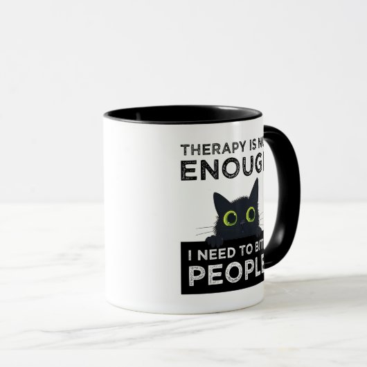 Therapy Is Not Enough - I Need To Bite People マグカップ (正面右)