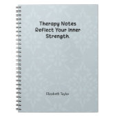 Therapy Notes Reflect Your Inner Strength ノートブック (正面)
