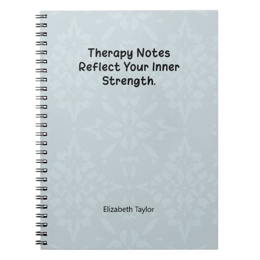 Therapy Notes Reflect Your Inner Strength ノートブック (正面)