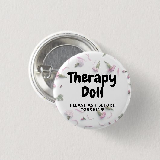 Therapy Reborn Button Please Ask Before Touching 缶バッジ (正面&裏面)