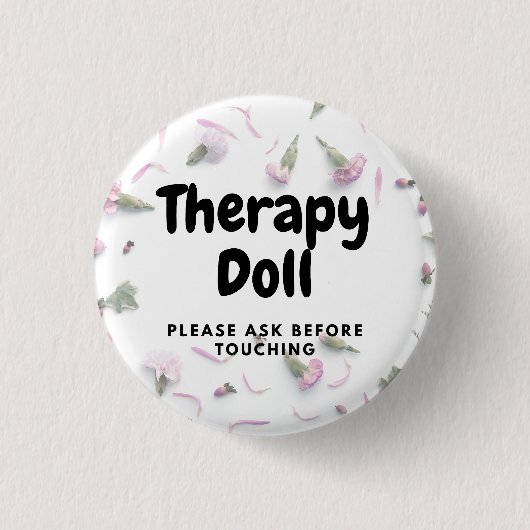 Therapy Reborn Button Please Ask Before Touching 缶バッジ (正面)