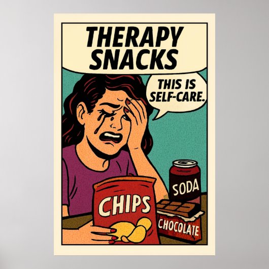 Therapy Snacks – Pop Art Emotional Comfort ポスター (正面)