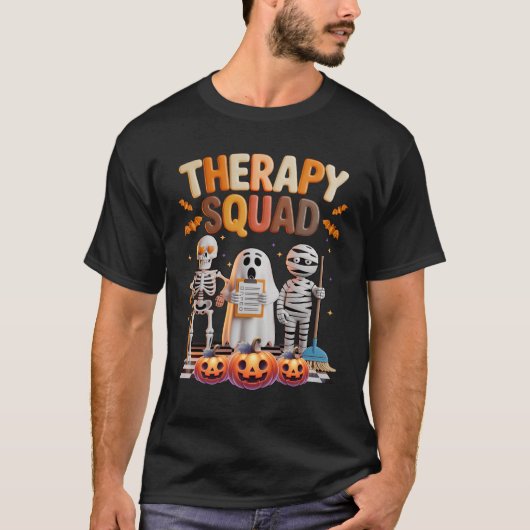Therapy Squad Halloween Ot Pt Slp Physical Therapi Tシャツ (正面)