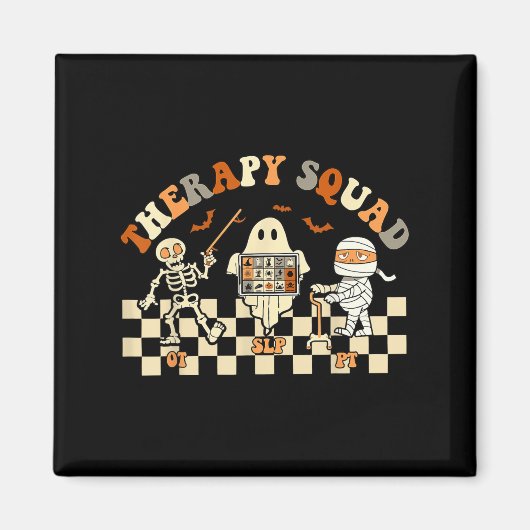 Therapy Squad Slp Ot Pt Ghost Halloween Nurse Cost マグネット (正面)