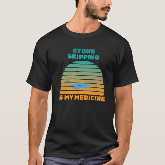 Therapy - Stone Skipping Is My Medicine - Hobby - Tシャツ (正面)