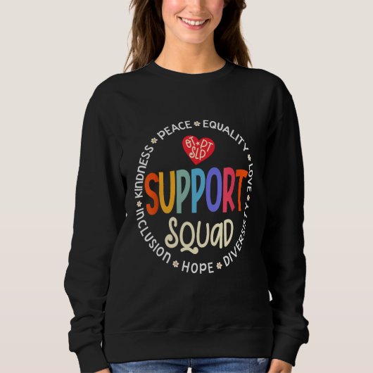 Therapy Team PT OT & SLP Support Squad Therapist スウェットシャツ (正面)