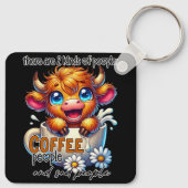 There Are 2 Kinds of People Coffee People and Sad  キーホルダー (裏面)